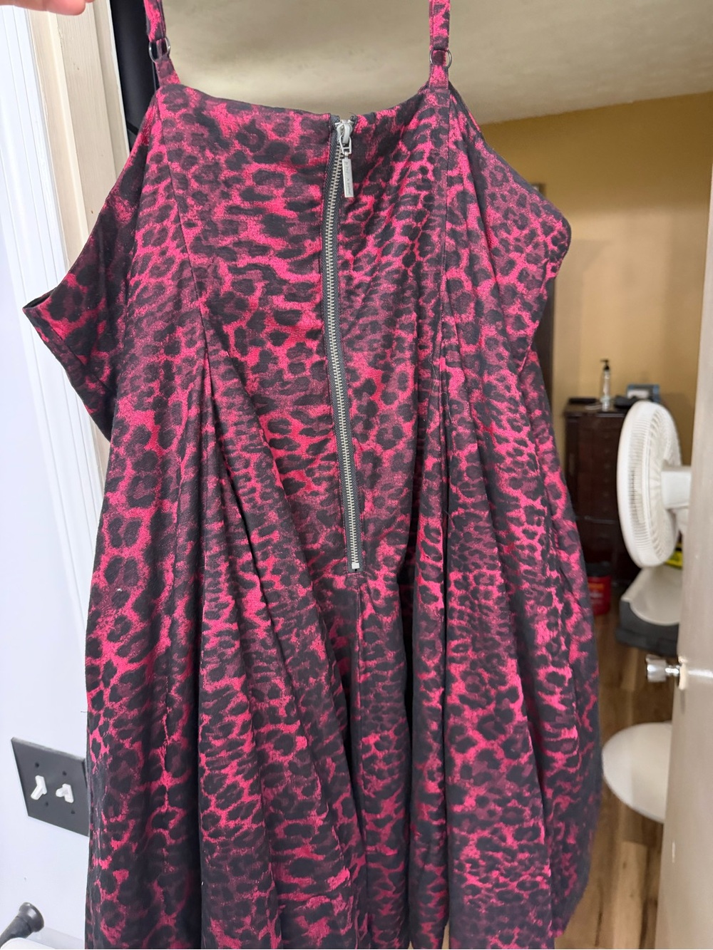 torrid Hot Pink and Black Leopard Slip Dress - Picture 2 of 3